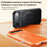 For iPhone Air Case Compatible with MagSafe Rotating Kickstand Litchi Texture PC TPU Phone Cover - Orange - 5