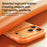 For iPhone 17 Pro Max Case Compatible with MagSafe Rotating Kickstand Litchi Texture PC TPU Phone Cover - Orange - 3