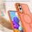 For Samsung Galaxy S25 Edge Magnetic Case Foldable Kickstand Matte PC + TPU Phone Cover - Orange - 2