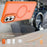 For Samsung Galaxy S25 Edge Magnetic Case Foldable Kickstand Matte PC + TPU Phone Cover - Orange - 3