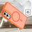 For Samsung Galaxy S25 Edge Magnetic Case Foldable Kickstand Matte PC + TPU Phone Cover - Orange - 4