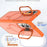 For Samsung Galaxy S25 Edge Magnetic Case Foldable Kickstand Matte PC + TPU Phone Cover - Orange - 7