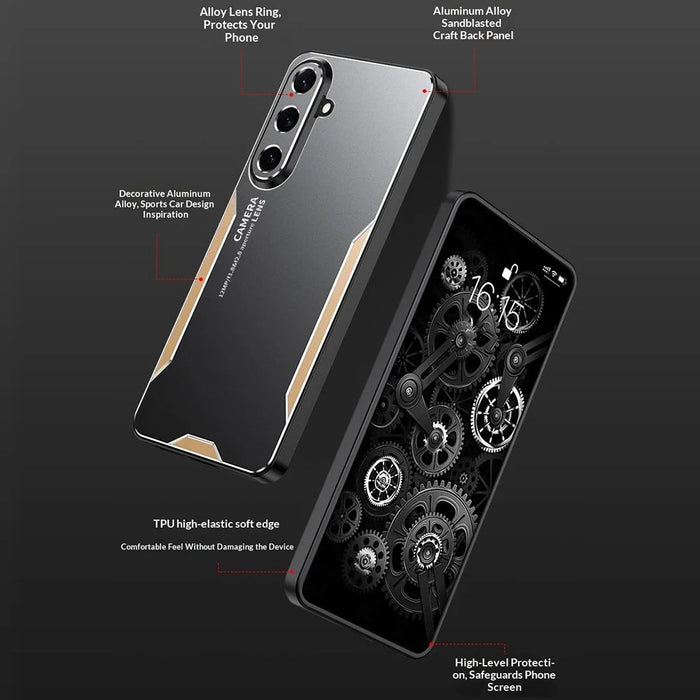 For Samsung Galaxy S26 Phone Case Aluminium Alloy TPU PC Back Cover - Gold - 3