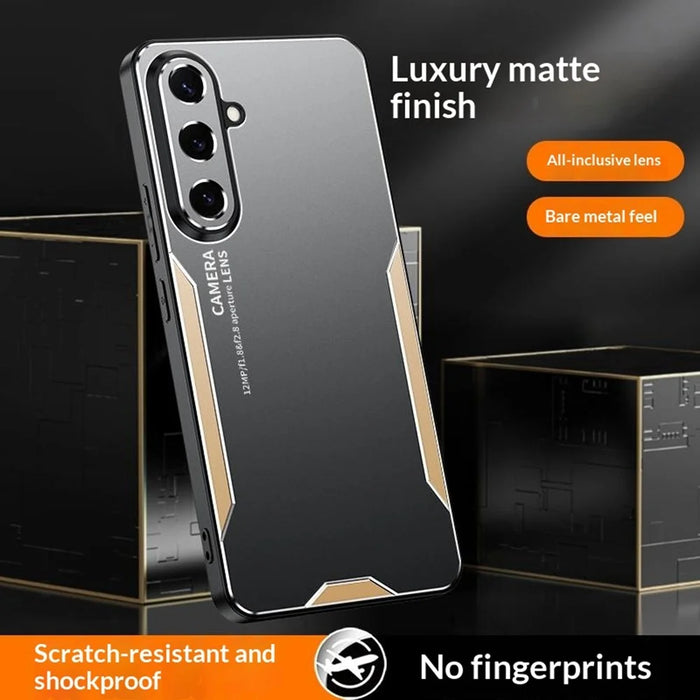 For Samsung Galaxy S26 Phone Case Aluminium Alloy TPU PC Back Cover - Gold - 4