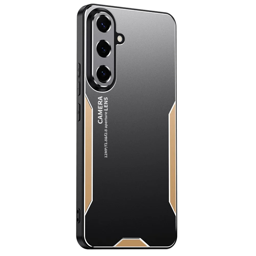 For Samsung Galaxy S26+ Phone Case Aluminium Alloy TPU PC Back Cover - Gold - 1