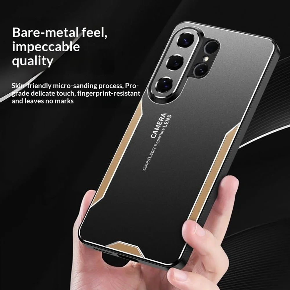 For Samsung Galaxy S26 Ultra Phone Case Aluminium Alloy TPU PC Back Cover - Gold - 5