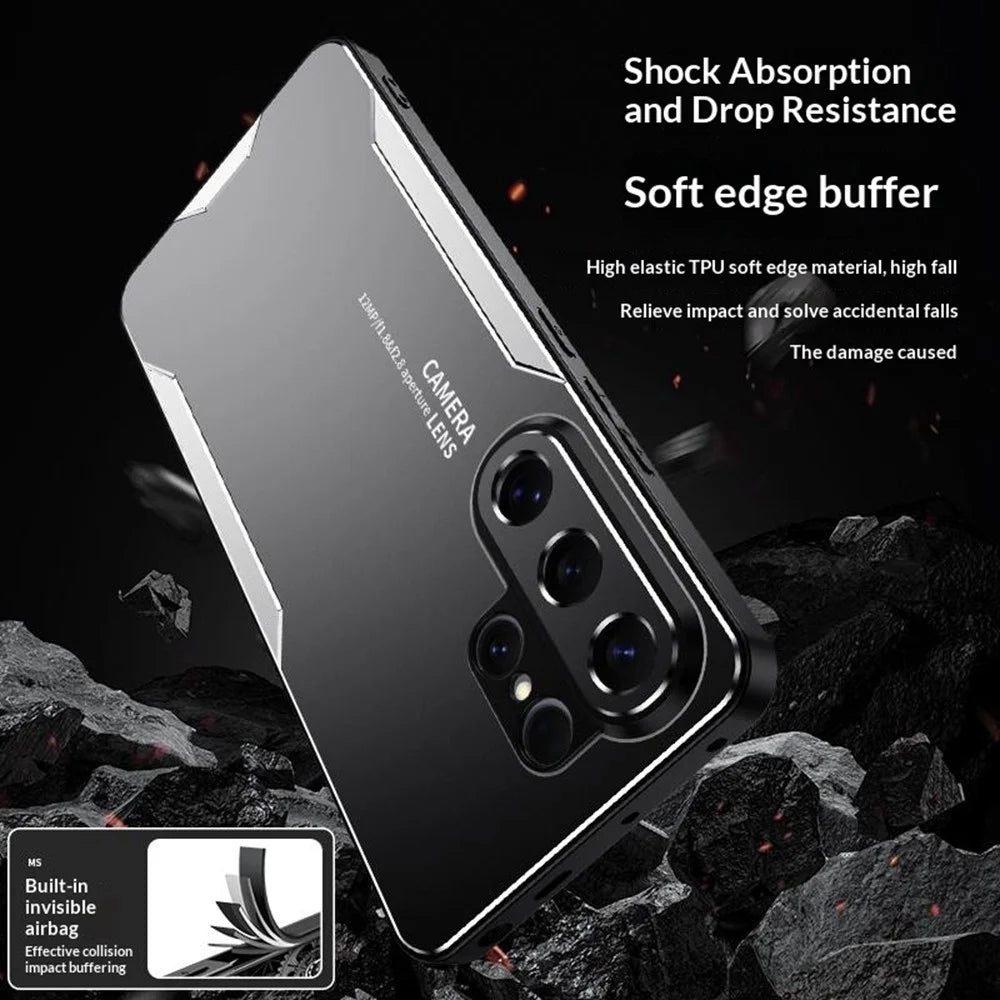 For Samsung Galaxy S26 Ultra Phone Case Aluminium Alloy TPU PC Back Cover - Gold - 6