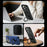 For iPhone 16 Pro Case Hexagonal Kickstand Shockproof TPU PC Matte Phone Cover with Integrated Scale Hook - Black - 3