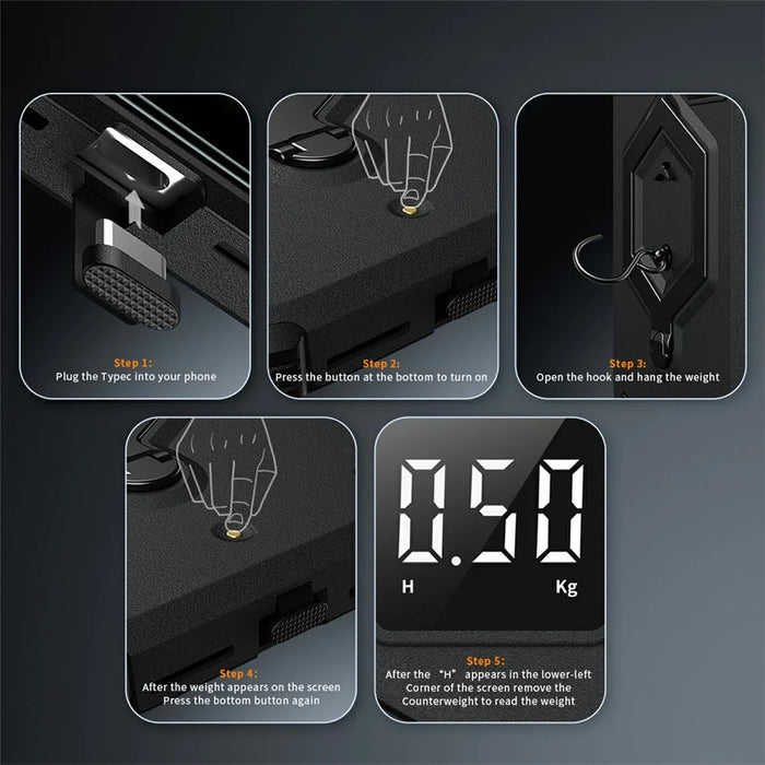 For iPhone 16 Pro Case Hexagonal Kickstand Shockproof TPU PC Matte Phone Cover with Integrated Scale Hook - Black - 4