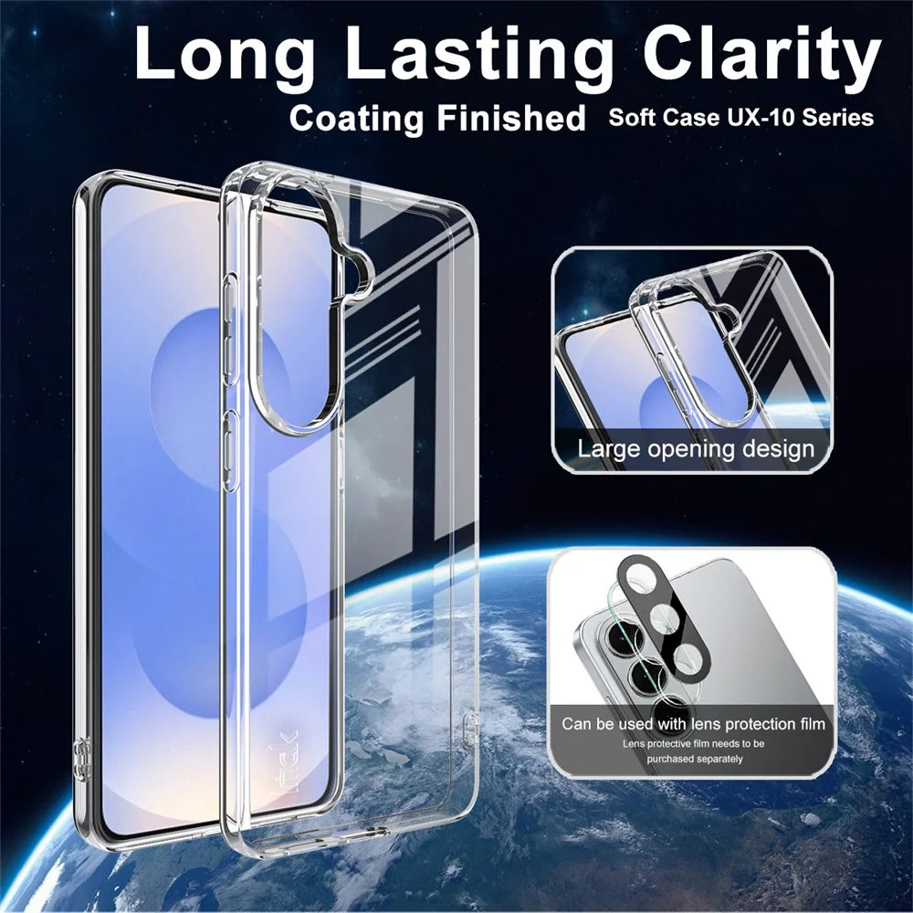 IMAK UX-10 Series For Samsung Galaxy S26 Phone Case Soft TPU Mobile Back Cover - Transparent - 3