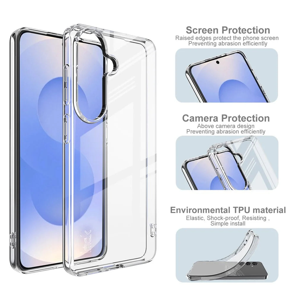 IMAK UX-10 Series For Samsung Galaxy S26 Phone Case Soft TPU Mobile Back Cover - Transparent - 5