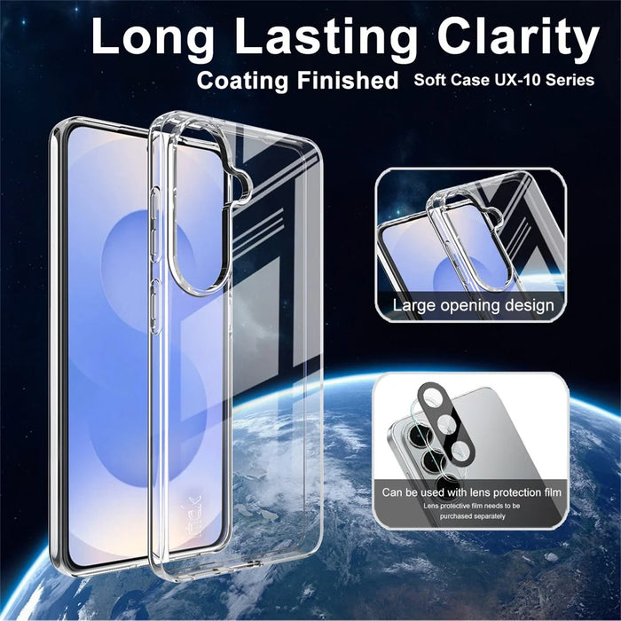 IMAK UX-10 Series For Samsung Galaxy S26+ Phone Case Soft TPU Mobile Back Cover - Transparent - 3