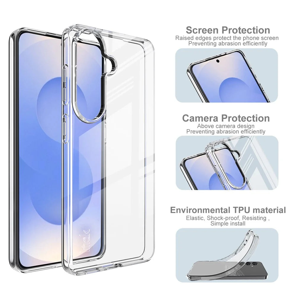 IMAK UX-10 Series For Samsung Galaxy S26+ Phone Case Soft TPU Mobile Back Cover - Transparent - 5