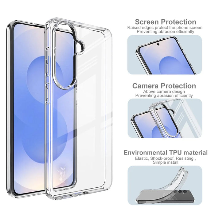 IMAK UX-10 Series For Samsung Galaxy S26+ Phone Case Soft TPU Mobile Back Cover - Transparent - 5