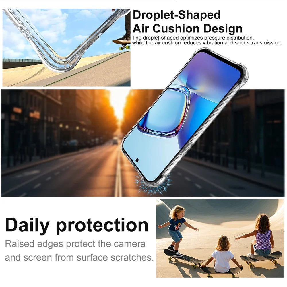 IMAK For ZTE Blade V80 Pro 4G / V80 Vita Case TPU Phone Cover Airbag Shockproof Protection - Transparent - 4
