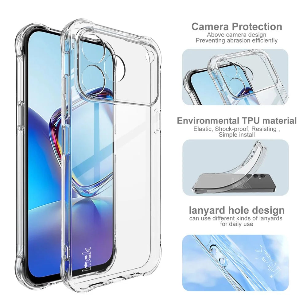 IMAK For ZTE Blade V80 Pro 4G / V80 Vita Case TPU Phone Cover Airbag Shockproof Protection - Transparent - 5