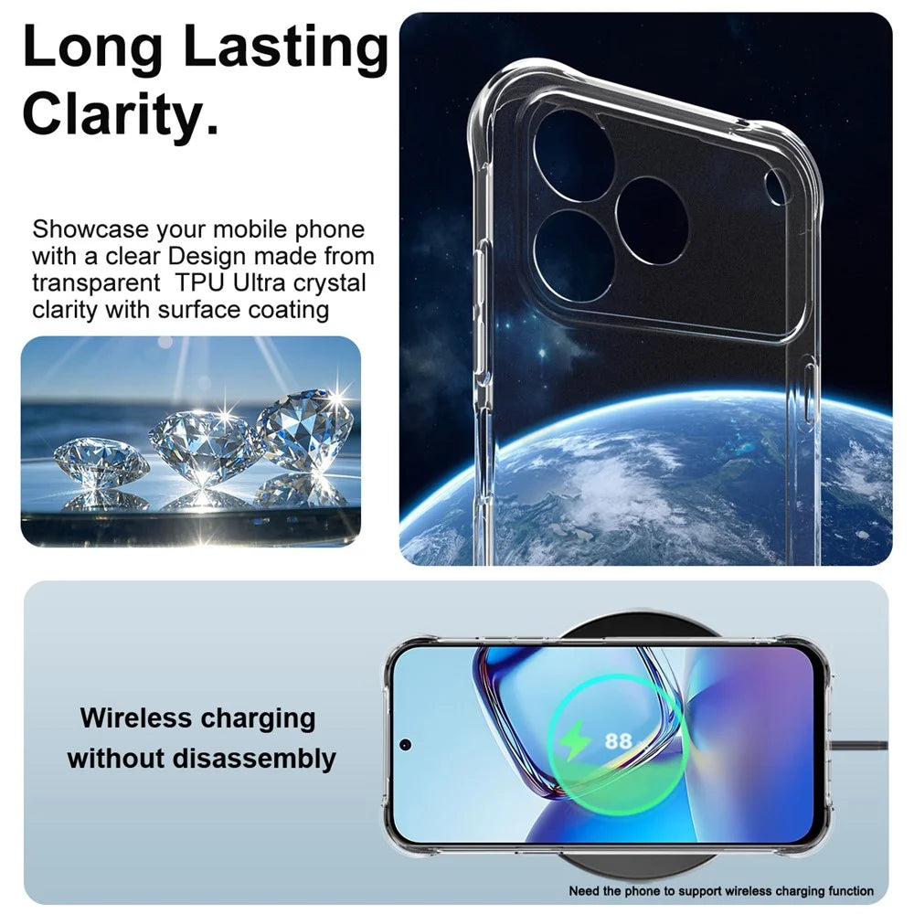 IMAK For ZTE Blade V80 Pro 4G / V80 Vita Case TPU Phone Cover Airbag Shockproof Protection - Transparent - 6