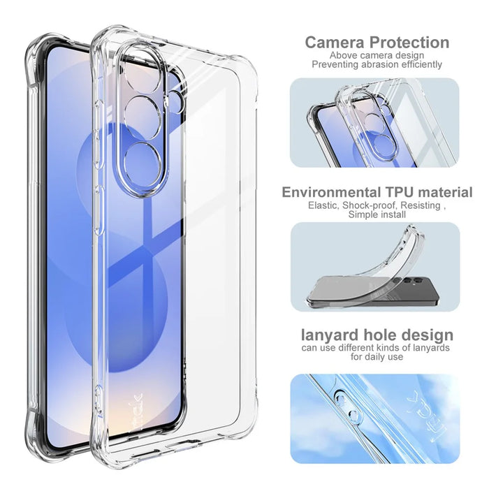 IMAK For Samsung Galaxy S26 Case TPU Phone Cover Airbag Shockproof Protection - Transparent - 5