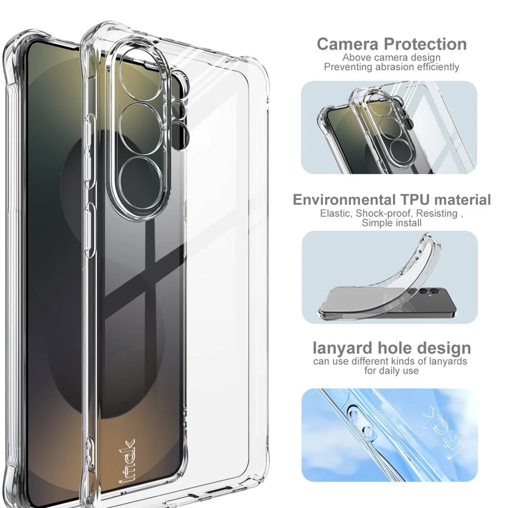 IMAK For Samsung Galaxy S26 Ultra Case TPU Phone Cover Airbag Shockproof Protection - Transparent - 5