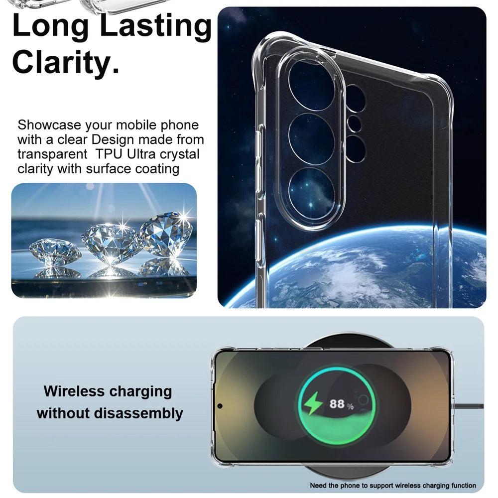 IMAK For Samsung Galaxy S26 Ultra Case TPU Phone Cover Airbag Shockproof Protection - Transparent - 6
