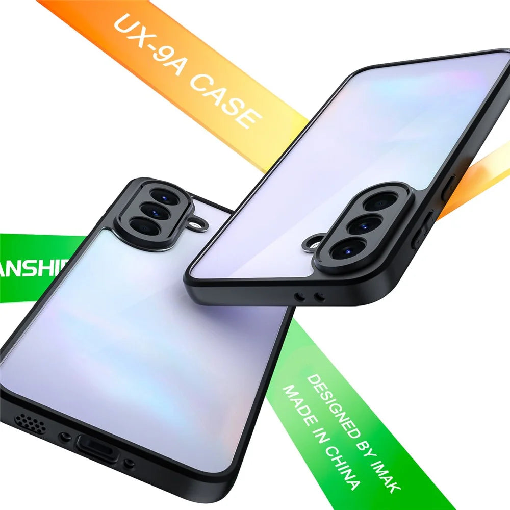 IMAK UX-9A Series For Samsung Galaxy A37 5G Case TPU PC Phone Cover Reinforced Corners - Transparent - 7