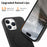 For iPhone 12 Pro Max Magnetic Case Cloth Texture PC + TPU + PU Leather Anti-Scratch Phone Cover Compatible with MagSafe - Black - 2