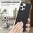 For iPhone 12 Pro Max Magnetic Case Cloth Texture PC + TPU + PU Leather Anti-Scratch Phone Cover Compatible with MagSafe - Black - 6