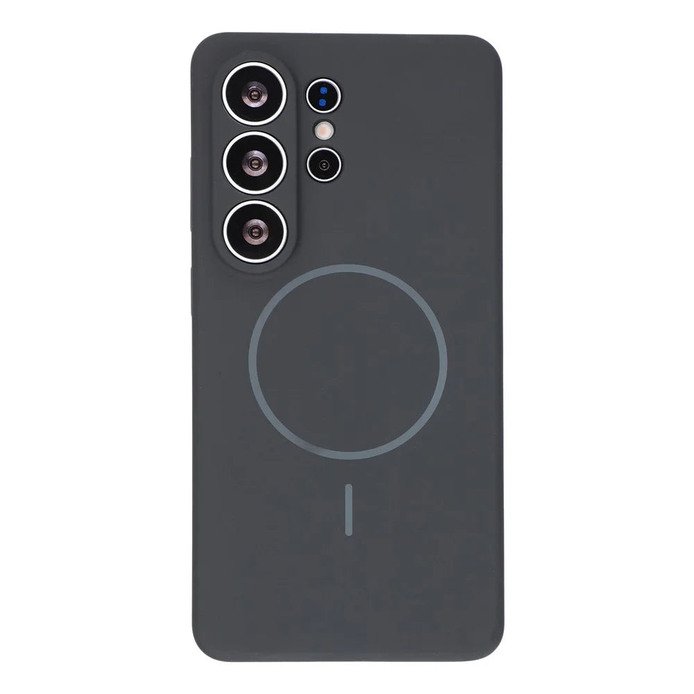 X-LEVEL For Samsung Galaxy S26 Ultra Magnetic Case Liquid Silicone Phone Back Cover Skin Touch - Black - 2