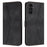 For Samsung Galaxy S26+ Case Triangle Imprinted Anti-Scratch PU Leather Phone Wallet Cover - Black - 1
