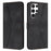 For Samsung Galaxy S26 Ultra Case Triangle Imprinted Anti-Scratch PU Leather Phone Wallet Cover - Black - 1