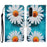 For Samsung Galaxy A37 5G Case Pattern Printing Protective Leather Folio Phone Cover with Wrist Strap - Chrysanthemum - 1