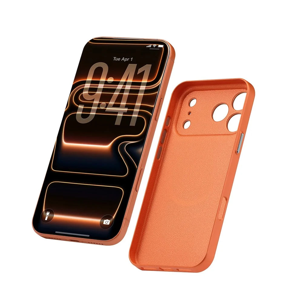 For iPhone 17 Pro Max Magnetic Case Fabric Texture PC Anti-Scratch Phone Cover Compatible with MagSafe - Black - 3