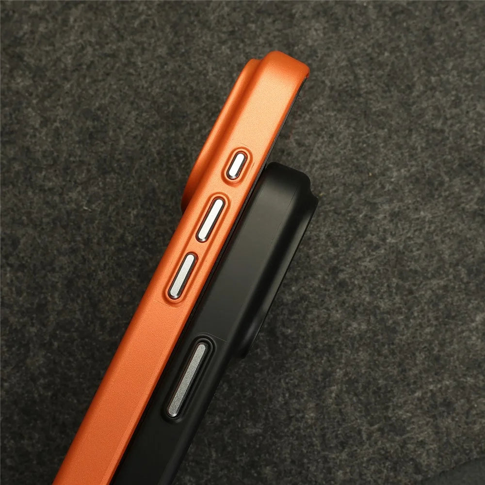 For iPhone 17 Pro Max Magnetic Case Fabric Texture PC Anti-Scratch Phone Cover Compatible with MagSafe - Black - 6