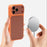 For iPhone 17 Pro Magnetic Case Fabric Texture PC Anti-Scratch Phone Cover Compatible with MagSafe - Ochre Brown - 2