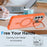 For Samsung Galaxy A34 5G Magnetic Case Foldable Kickstand Matte PC + TPU Phone Cover - Orange - 3