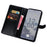 IDEWEI For Nokia C31 4G PU Leather Crocodile Texture Drop-proof Phone Case Stand Anti-scratch Smartphone Flip Wallet Cover - Black - 2