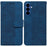 For Samsung Galaxy S26+ Case Geometry Pattern Leather Wallet Phone Cover with Wrist Strap - Blue - 1