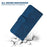 For Samsung Galaxy S26+ Case Geometry Pattern Leather Wallet Phone Cover with Wrist Strap - Blue - 4