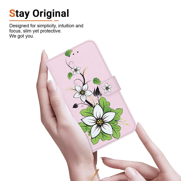 For Samsung Galaxy S26+ Wallet Phone Case Anti-Drop Pattern Printing Leather Flip Cover with Strap - Lily - 5