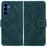 For Samsung Galaxy S26+ Case Tiger Imprint Leather Wallet Phone Cover - Green - 1