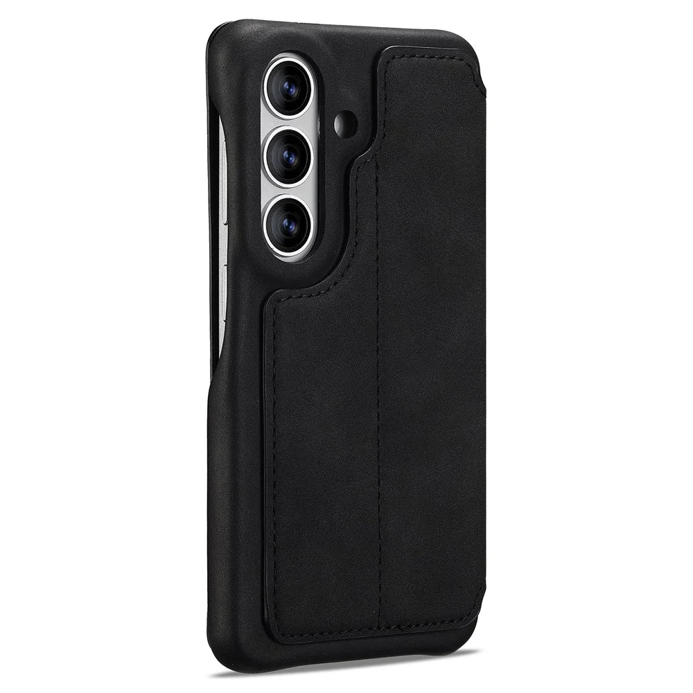 LC.IMEEKE For Samsung Galaxy S26+ Case Card Holder Stand Leather Phone Cover - Black - 7