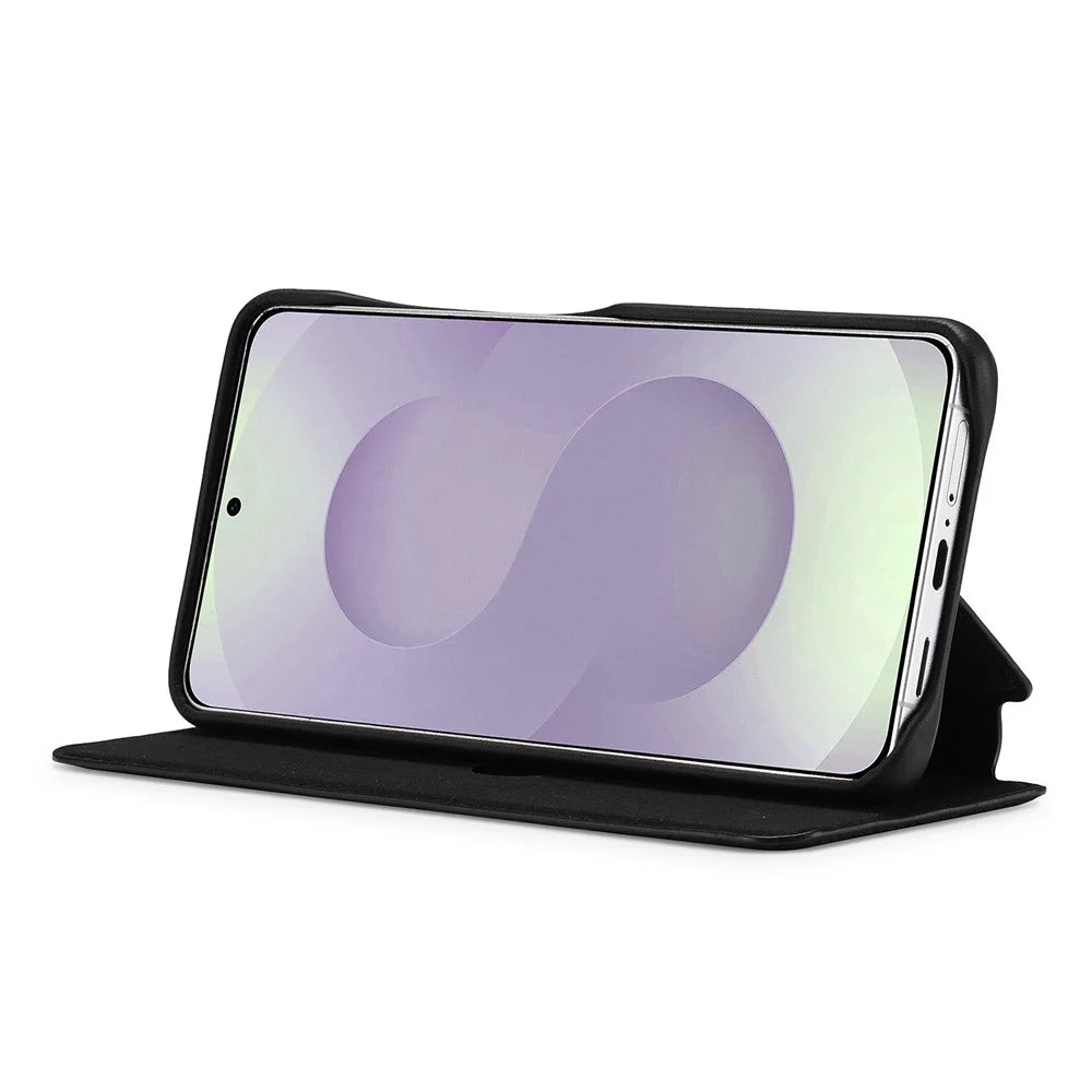 LC.IMEEKE For Samsung Galaxy S26 Ultra Case Card Holder Stand Leather Phone Cover - Black - 3
