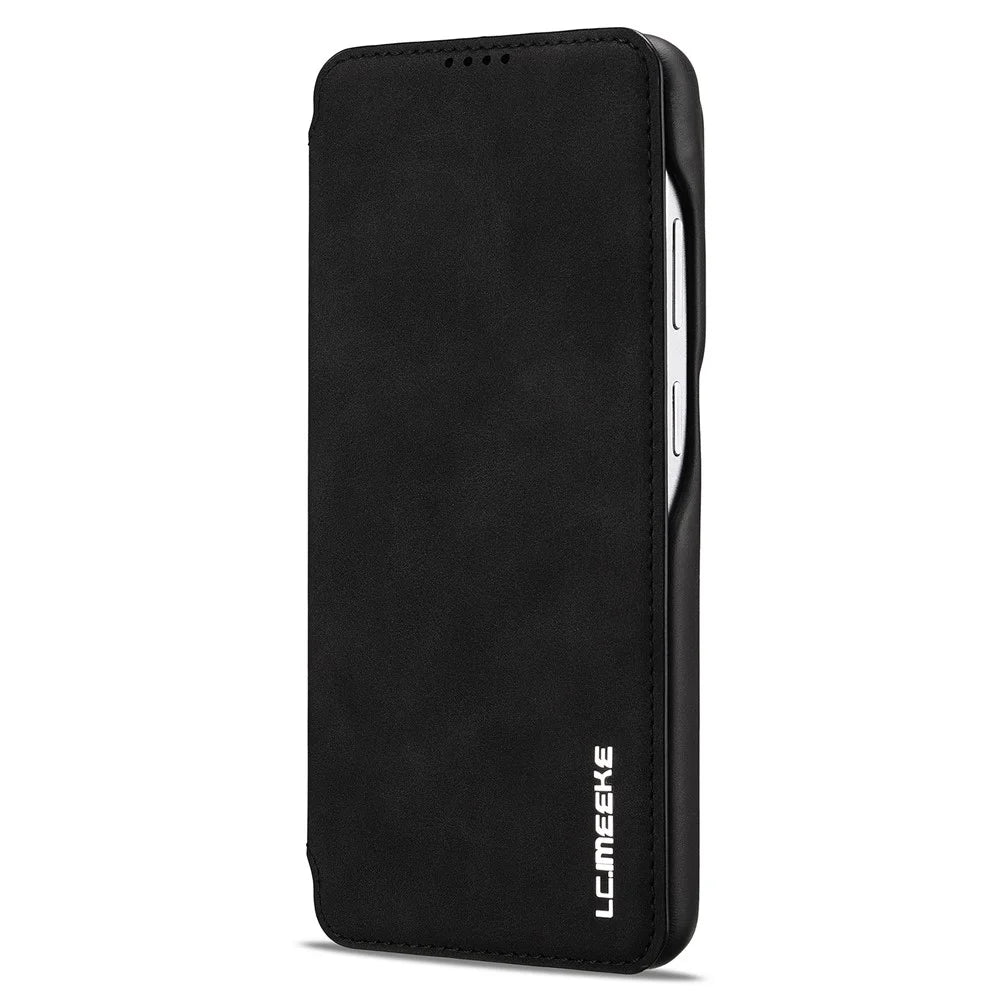 LC.IMEEKE For Samsung Galaxy S26 Ultra Case Card Holder Stand Leather Phone Cover - Black - 6