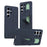 For Samsung Galaxy S26 Ultra Case Customizable Smart Key Control Wristband Kickstand PC + Silicone Phone Cover - Sapphire - 1