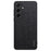 For Samsung Galaxy S26 Case Wood Texture PU Leather Coated PC TPU Phone Cover - Black - 1
