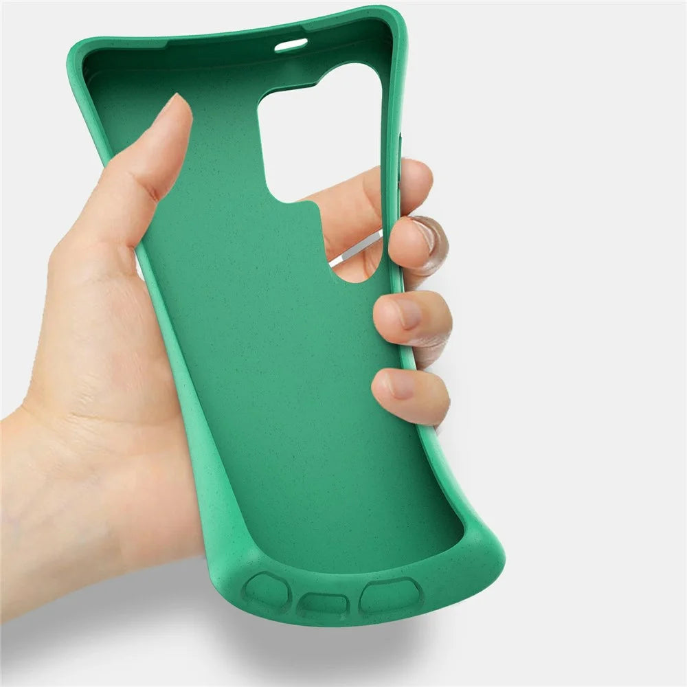 For Samsung Galaxy S26 Ultra Case Biodegradable Wheat Straw + TPU Matte Phone Cover - Green - 3