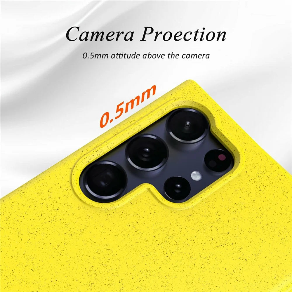 For Samsung Galaxy S26 Ultra Case Biodegradable Wheat Straw + TPU Matte Phone Cover - Green - 4