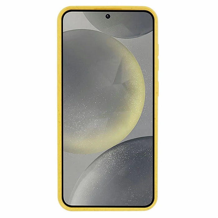 For Samsung Galaxy S26+ Case Biodegradable Wheat Straw + TPU Matte Phone Cover - Yellow - 2