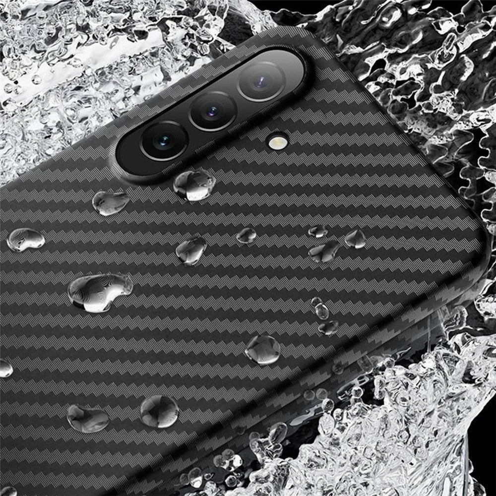 X-LEVEL For Samsung Galaxy S26 Magnetic Case Carbon Fiber Texture Ultra-Thin PC Hard Phone Cover - Black - 6