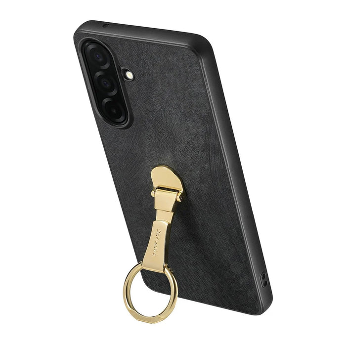 CASENEO D22 For Samsung Galaxy S26 Case Folding Kickstand Retro Leather Back Phone Cover - Black - 2